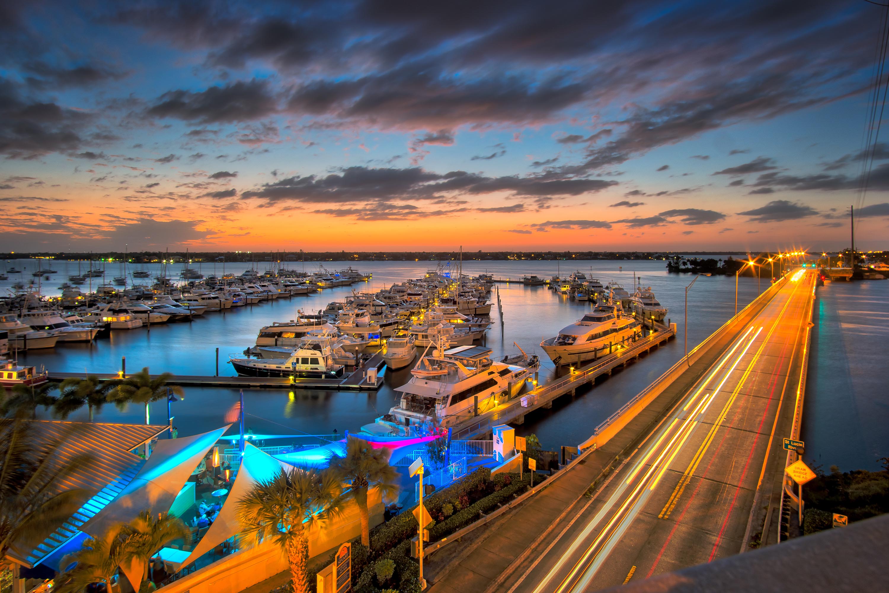 After Sunset Roosevelt Bridge Marina View